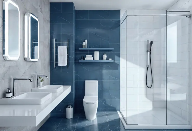 Bagno moderno elegante e funzionale